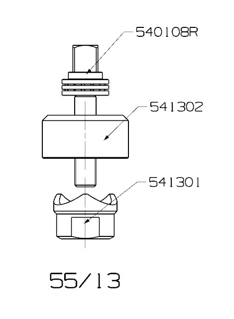 PERFORADOR REDONDO PARA CHAPA  CON RODAMIENTO FORZA SERIE 55